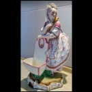 Vion et Baury figurine of lady with bread basket